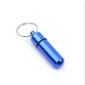 1PC Portable Keychain Medicine Bottle Waterproof Aluminum Pill Box Container Case Keychain. 