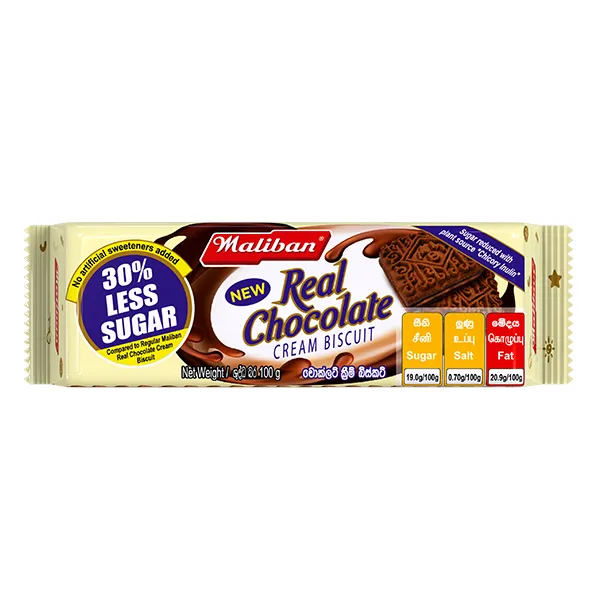 Maliban Chocolate Cream Less Sugar 100g