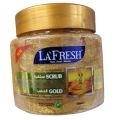 LA FRESH Face & Body Gold Scrub lfbg With Vitamin E 500 Ml for Gold Facial Remove Reduce Blackheads and Whiteheads.. 