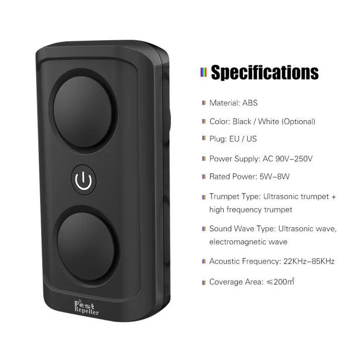 KOGEEK%20Ultrasonic%20Repellent%20High%20Power%20Pest%20Quitter%20Dual%20Speaker%20Mosquito%20Insect%20Mouse%20Rat%20Repeller%20Portable%20Household%20Pest%20Repeller%20Black%20US%20Plug%20BG-002%20-%20Image%206