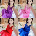 bellylady Woman Summer Pajamas Loose Sling NightCotton Dress. 