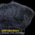 Autumn and Winter Fleece-lined Thick Wool Knitted Gloves Men's Touch Screen Warm Gloves Cycling Driving Cold-Proof Warm. 