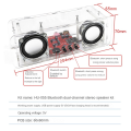 DIY Bluetooth Speaker Kit USB Mini Home Stereo Sound Amplifier DIY Electronic Kits for Soldering Practice with Shell. 
