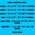 6×5 cotton zippered mattress cover Tribal size 6×5. 