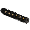 Guitar Roller Saddle Bridge Aluminium Alloy Black Tune Tailpiece Bridge Repl Cus. 