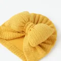Sweet Bowknot Baby Hat Turban Soft Newborn Baby Girls Indian Cap Solid Color Infant Boys Cap Beanies Headwrap. 