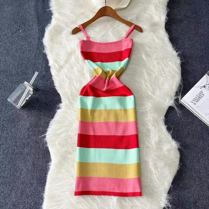 Rainbow%20Chic%20Fashion%20Wrap%20Hips%20Midi%20Dress%20Women%20Y2K%20Strip%20Knitted%20Bodycon%20Summer%20Dress%20Streetwear%20Ladies%20Outfits%20Sundress%20-%20Image%208