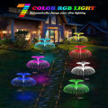 Solar Jellyfish Light 7 Colors Changing Outdoor Waterproof Garden Lights Led Fiber Optic Lamps For Lawn Patio. 