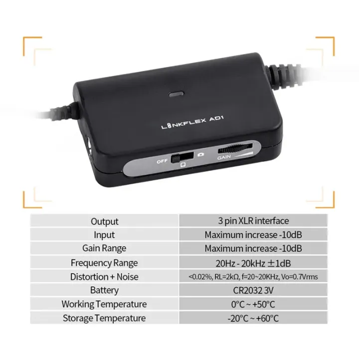 For%20Smartphone%20DSLR%20Cameras%20Camcorders%20LINKFLEX%20AD1%20Microphone%20Preamp%20Amplifier%20XLR%20to%203.5mm%20Audio%20Adapter%20-%20Image%206