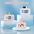 Multifunctional Mini Slarm Clock Cute LED Clock with Temperature Display Calendar Clock Desktop Table Clocks Digital Alarm Clock. 