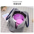 Portable Waterproof Women's Bag Thickened Small Cloth Bag Encryption Hand Bag New Mom Small Bag Mummy Lunch Bag Lunch Box Bag Canvas. 