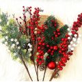 【World Supermarket 2021】Christmas Berry Artificial Cone For Christmas Decoration Fake Pine Tree Branch DIY Home Party Decor. 