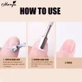 Monja 4 Styles Silver Double-end Stainless Steel Nail Art Cuticle Pusher Dead Skin Pusher Remover Manicure Pedicure Care Tools. 