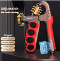 Hand Gripper, R-Shape Adjustable Countable Hand Grip Strength Exercise Strengthener Gripper, Indoor Fitness Equipment. 