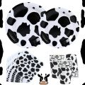 paper cups Farm Cow Theme Party Disposable Paper Cup Plate Tablecloth Wedding Birthday Party Decor Kids Animal Cattle Baby Shower FavorParty Tableware. 