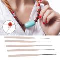 5Pcs Professional Handle Design Beading Needles Convenient Tools Crochet Hooks Beading Tools Beads Threading. 