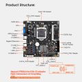 B75E 8 Card BTC Mining Motherboard+G630 CPU+SATA Cable B75 Chip LGA1155 DDR3 RAM MSATA ETH Miner Supports 8 USB3.0 Ports. 