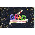 Graduation Party Backdrop Banner Extra Large 71x43.3 Inch. 