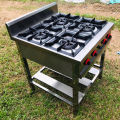 Stainless steel four burner high pressure gas stove/cooker. 
