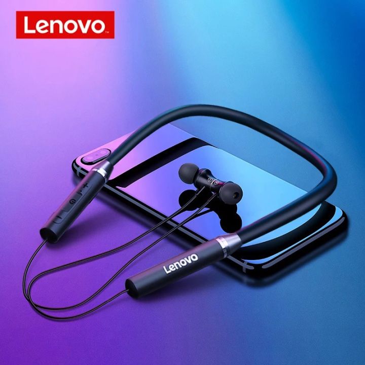 Lenovo HE05 Bluetooth 5.0 Wireless Earphones Magnetic Neckband Bluetooth Headphone Waterproof Stereo Headset with Mic