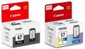 Canon Pixma PG 47 Black and CL 57 S Color Cartridge Combo. 