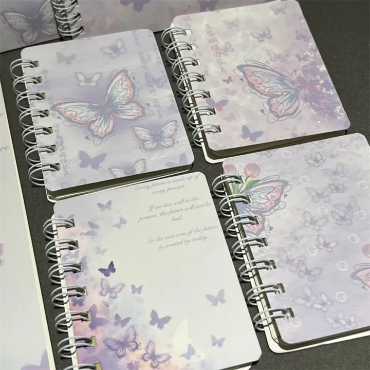 Portable%20Bow%20Notebook%20Unique%204pcs%20A7%20Butterfly%20Butterfly%20Notepad%20Mini%20Coil%20Planner%20for%20Birthday%20Kids%20Party%20Celebration%20Girl%20-%20Image%208