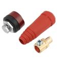 1pc Red Quick Fitting Cable Connector Plug with Socket for Welding M hine new. 