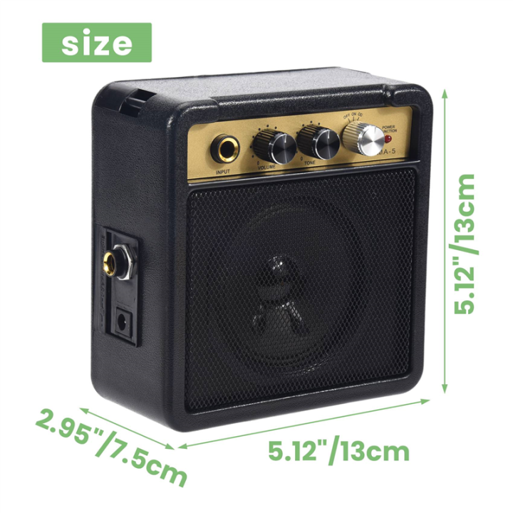 LKPCIGCXM%20Mini%20Guitar%20Amplifier%20Amp%20Speaker%205W%20with%206.35mm%20Input%201/4%20Inch%20Headphone%20Output%20Supports%20Volume%20Tone%20Adjustment%20-%20Image%202