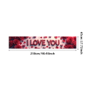 Valentine's Day Party Romantic I Love You Rose Theme Event Wedding Photo Booth Background Decoration Celebration Banner. 