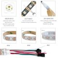 DC5V WS2812B 5m/Roll 30/60/144leds/m Black/We PCB IP30/IP65/IP67 5050RGB Individually Addressable Smart led pixel strip light-1m WS2812B 144leds-IP30-We PCB-. 