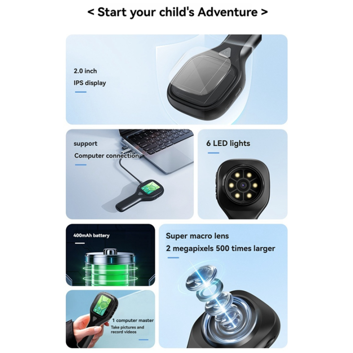 Microchip Magnifier Microscope Magnifier withLED Lights Magnifier Magnifying Glass ...