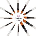 Angular Artist Brush Set 12 pcs Paint Art Brush for Oils Acrylics Water colours. 