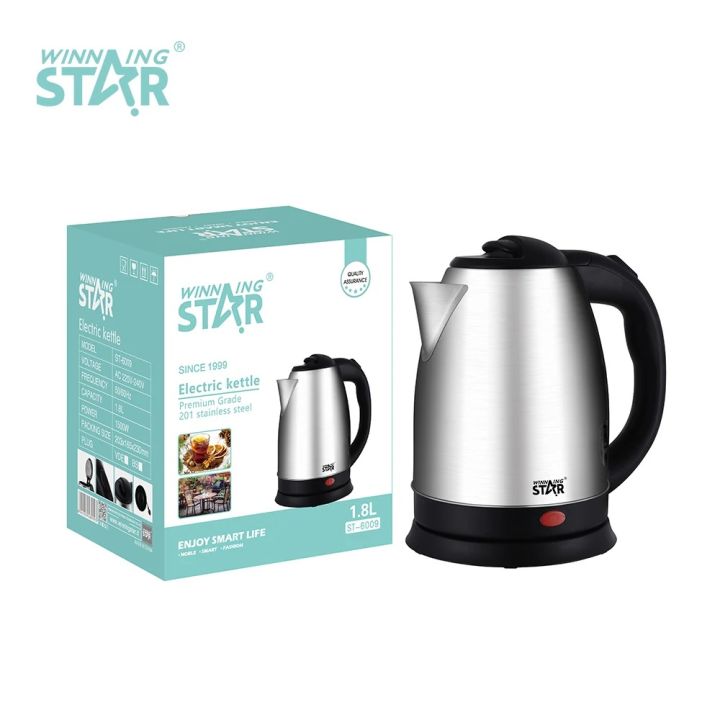 WINNING STAR ST-6009 1.8L 1500W High Quality Wholesale Kettle Electric Stainless