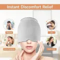 Headache Relief Hat Migraine Ice Head Wrap, Ice Packs for Injuries Reusable Migraine Relief Cap, Wearable Compressed Therapy Headache Relief Hat for Migraines Tension Sinus Fever Stress Relief. 
