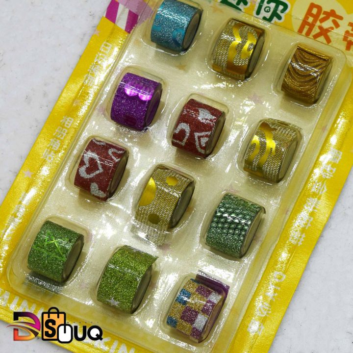 12%20Pcs/Set%20Adhesive%20Tape%20Lovely%20mini%20glitter%20Washi%20Tape%20Set%20DIY%20Decoration%20Sticker%20Label%20Masking%20Tape%20-%20Image%209