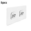 1/5/10/20pcs Transparent Self Adhesive Hooks Hanging Holder Shelf Hook for Kitchen Bathroom Wall Storage Rack Fixing Stickers Gadgets. 