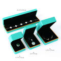 Gold Edge LED Light Jewelry Box Necklace Box Bracelet Jewelry Box Earring Box Ring Box Gold Jewelry Box Packaging Box. 