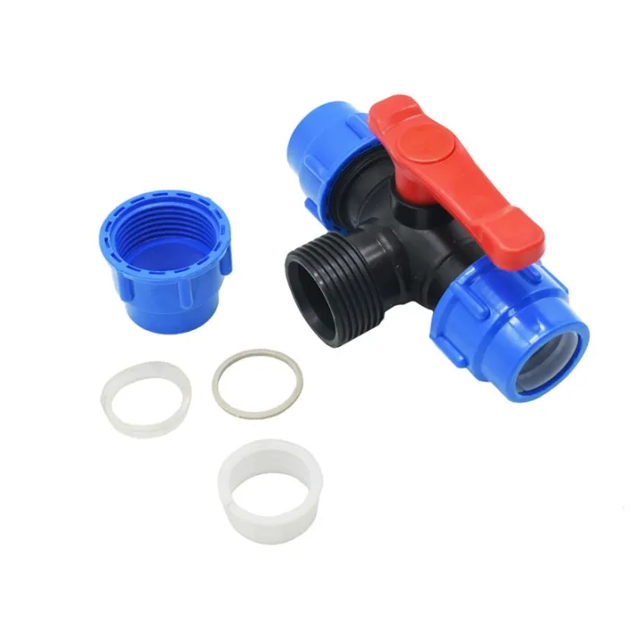 32/40/50mm%20Water%20Plastic%20Valve%201"%201.2"%201.5"%203-Way%20Quick%20Connector%20T-Type%20PVC%20PE%20Fast%20Connection%201pcs%20-%20Image%204