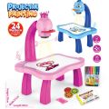 Children Led Projector Art Drawing Table Kids Painting Board Desk. 