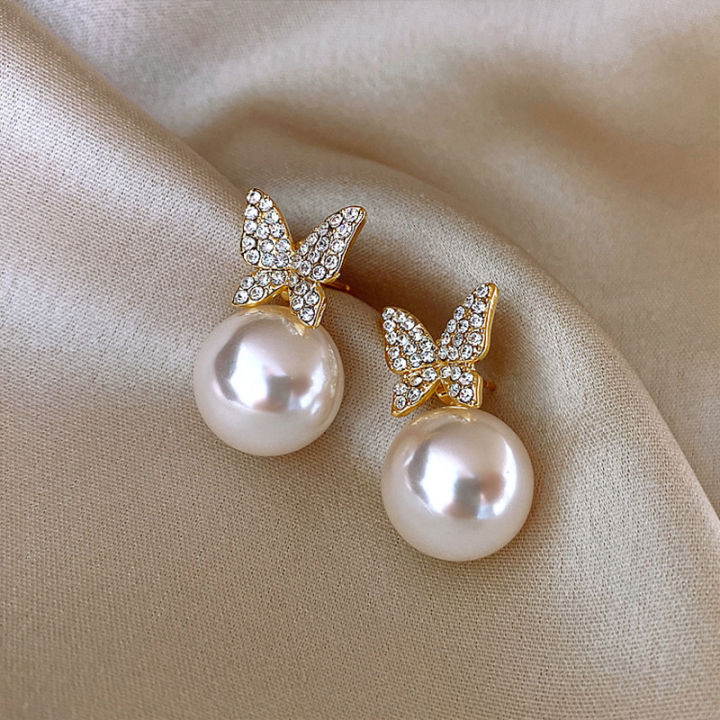 Fashion Delicate Pearl Women’s Stud Earrings Girls Accessories for Special Day Korean Style Female Earring