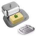 Butter Box Stainless Steel Butter Dish with Lid Bpa Free Dishwasher Safe Storage Box for Butter Cake Bread Fruit Ideal for Home Restaurant Hotel Kitchen Use Buyers' Top Choice High Quality Butter. 