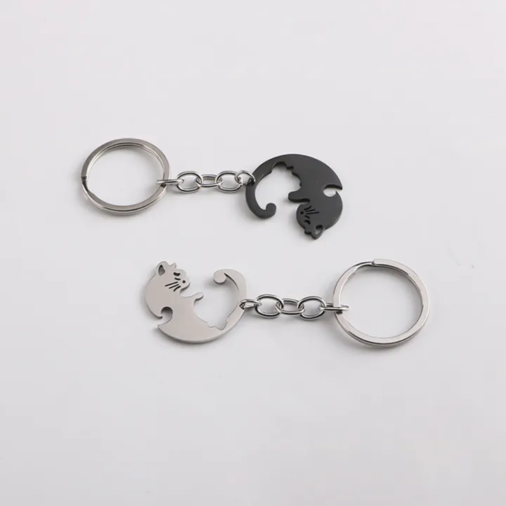 2PCS/Set%20Yin%20Yang%20Cats%20Couple%20Keychains%20Love%20Heart%20Round%20Stainless%20Steel%20Pendants%20Key%20Chain%20Valentine's%20Day%20Gift%20-%20Image%202