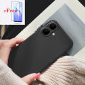 (Free Tempered Glass)Biruiqu For Infinix Smart 10 Shockproof Anti Slip Soft TPU Sandstone Matte Back Case Cover. 