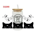 3D UV DTF Transfers Stickers 16oz Cup Wraps Cow Dog Cat Animal Printed For DIY Glass Ceramic Metal Leather Etc. D2266. 