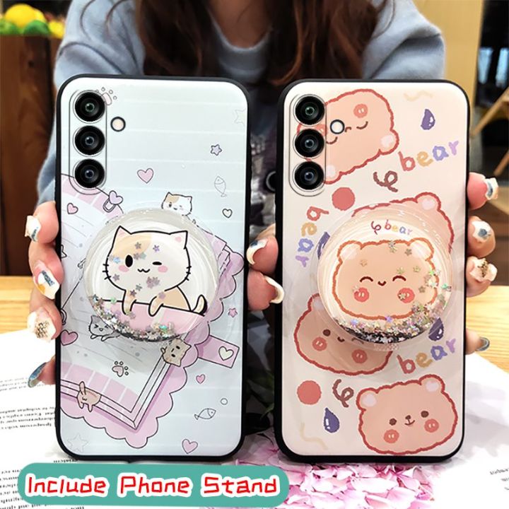 Fashion%20Design%20Soft%20Case%20Phone%20Case%20For%20Samsung%20Galaxy%20S23FE/SM-S7110%20Simplicity%20cute%20TPU%20Glitter%20Kickstand%20Cartoon%20-%20Image%204