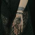 JM Hot Black Henna Lace Temporary Tattoo Metallic Inspired Sticker Body Art. 
