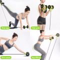 Revoflex Ab Wheel Home Gym - Green Ab Wheel Roller Sport Bodybuilding Revoflex Xtreme Dobule Wheels AB Roller Pull Rope Abdominal Trainer Gym Equipment Abs Trainer. 