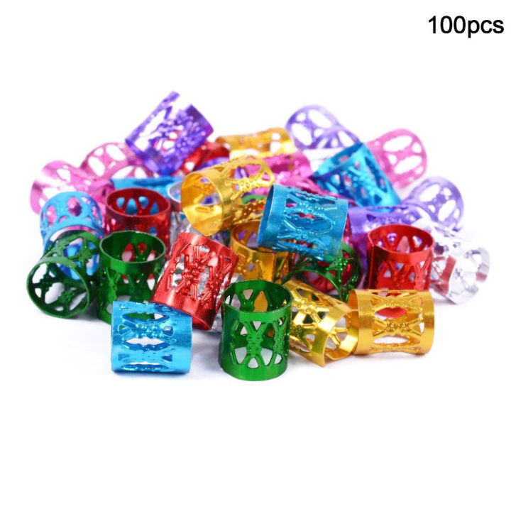 100pcs%20Mixed%20Beads%20Adjustable%20Hair%20Braids%20Dreadlock%20Beads%20Adjustable%20Hair%20Braid%20Rings%20Cuff%20Clips%20Tubes%20DIY%20Hair%20Accessories%20-%20Image%209