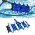 Swimming Pool Cleaner Head PVC Effective Cleaning Pool Vacuum Cleaner Head Bottom Brush Bottom Wheels 14 Inch for Maintenance. 