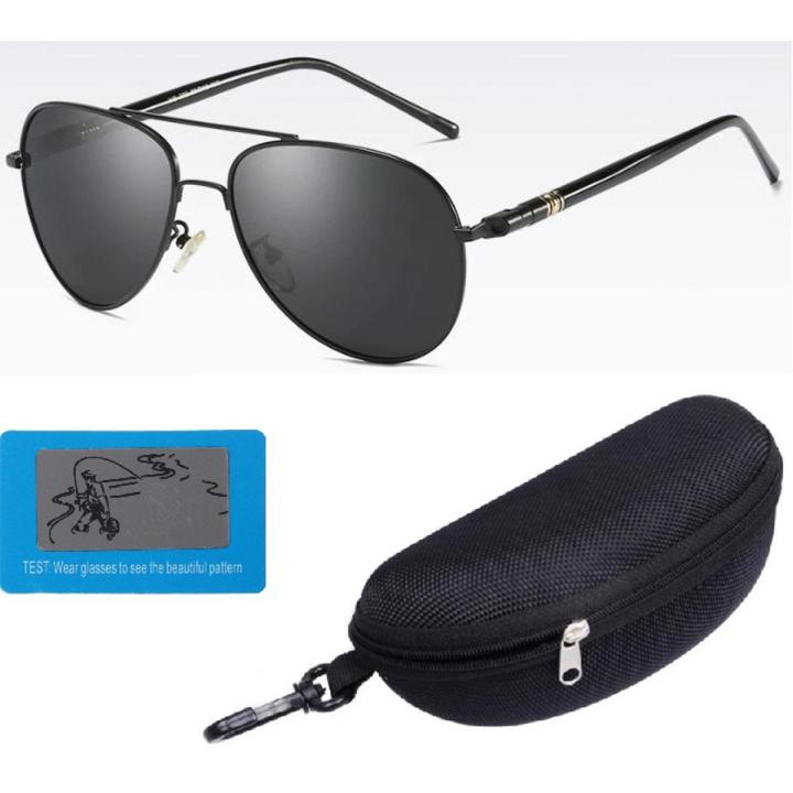 Pilot Sun Glasses Aviation Men Women Polarized Sunglasses with Pouch